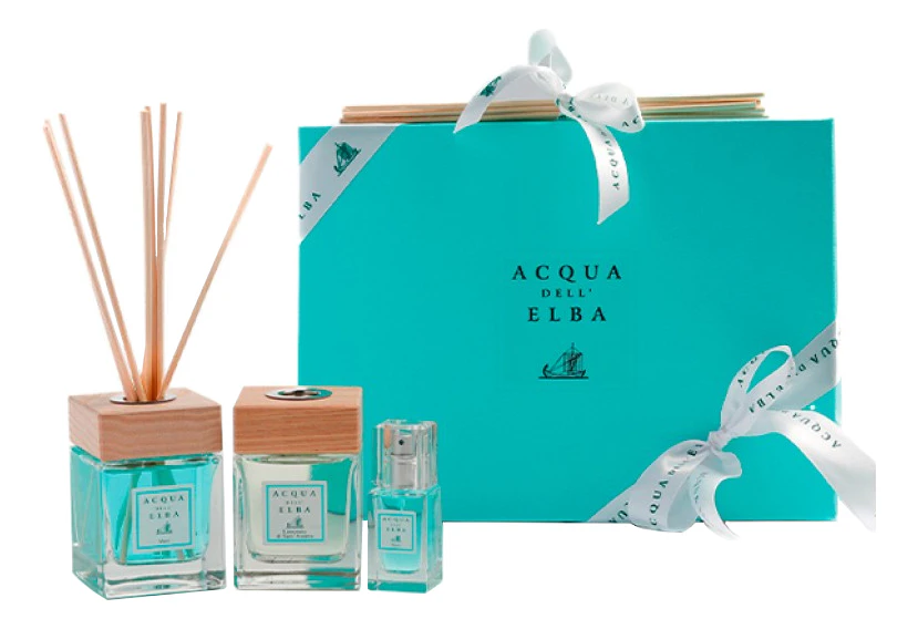 Acqua Dell Elba Mare подарочный набор диффузор Mare 100ml + диффузор Limonaia 100ml + Спрей Mare 15ml
