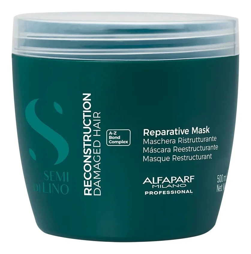 Alfaparf Milano Маска для поврежденных волос Semi Di Lino Reconstruction Reparative Mask Маска 500ml