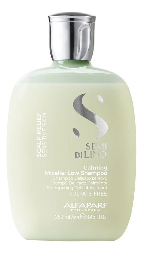 Alfaparf Milano Успокаивающий мицеллярный шампунь для волос Semi Di Lino Scalp Relief Sensitive Skin Calming Micellar Low Shampoo Шампунь 250ml