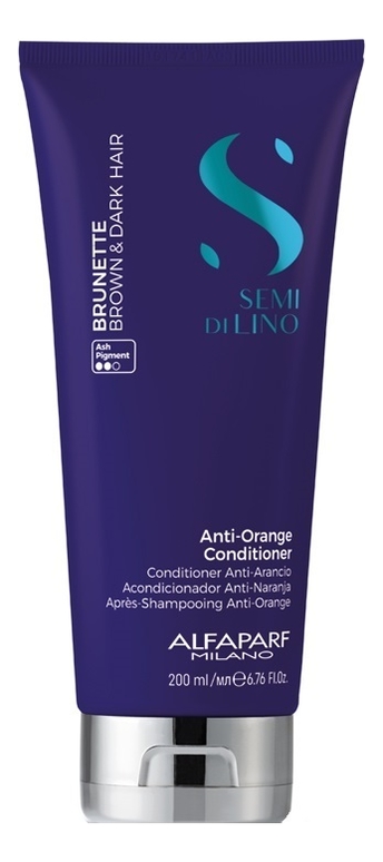 Alfaparf Milano Кондиционер нейтрализующий медные оттенки Semi Di Lino Brunette Anti-Orange Conditioner Кондиционер 200ml