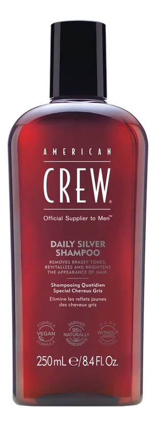 American Crew Ежедневный шампунь для седых волос Daily Silver Shampoo 250ml