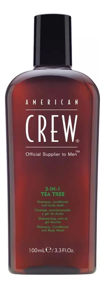 American Crew Средство по уходу за волосами и телом на основе чайного дерева 3-in-1 Tea Tree Shampoo, Conditioner and Body Wash Средство 100ml