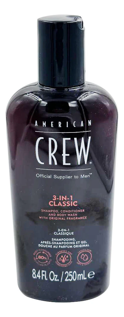 American Crew Шампунь для волос 3 в 1 Classic Shampoo Conditioner And Body Wash Шампунь 250ml