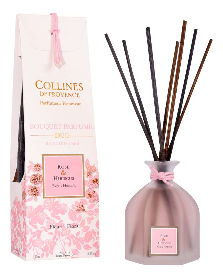 Collines de Provence Аромадиффузор Rose &amp; Hibiscus роза и гибискус Аромадиффузор 100ml