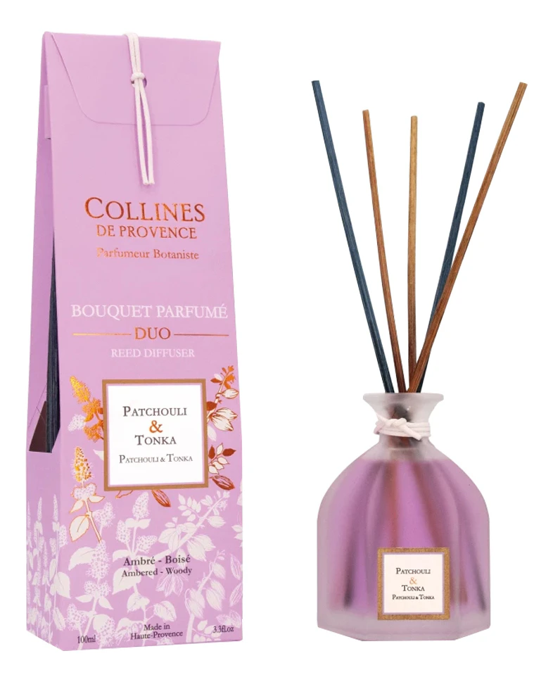 Collines de Provence Аромадиффузор Patchouli &amp; Tonka пачули и бобы тонка Аромадиффузор 100ml