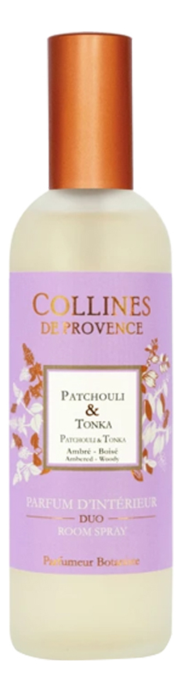 Collines de Provence Ароматический Спрей Patchouli &amp; Tonka пачули и бобы тонка 100ml