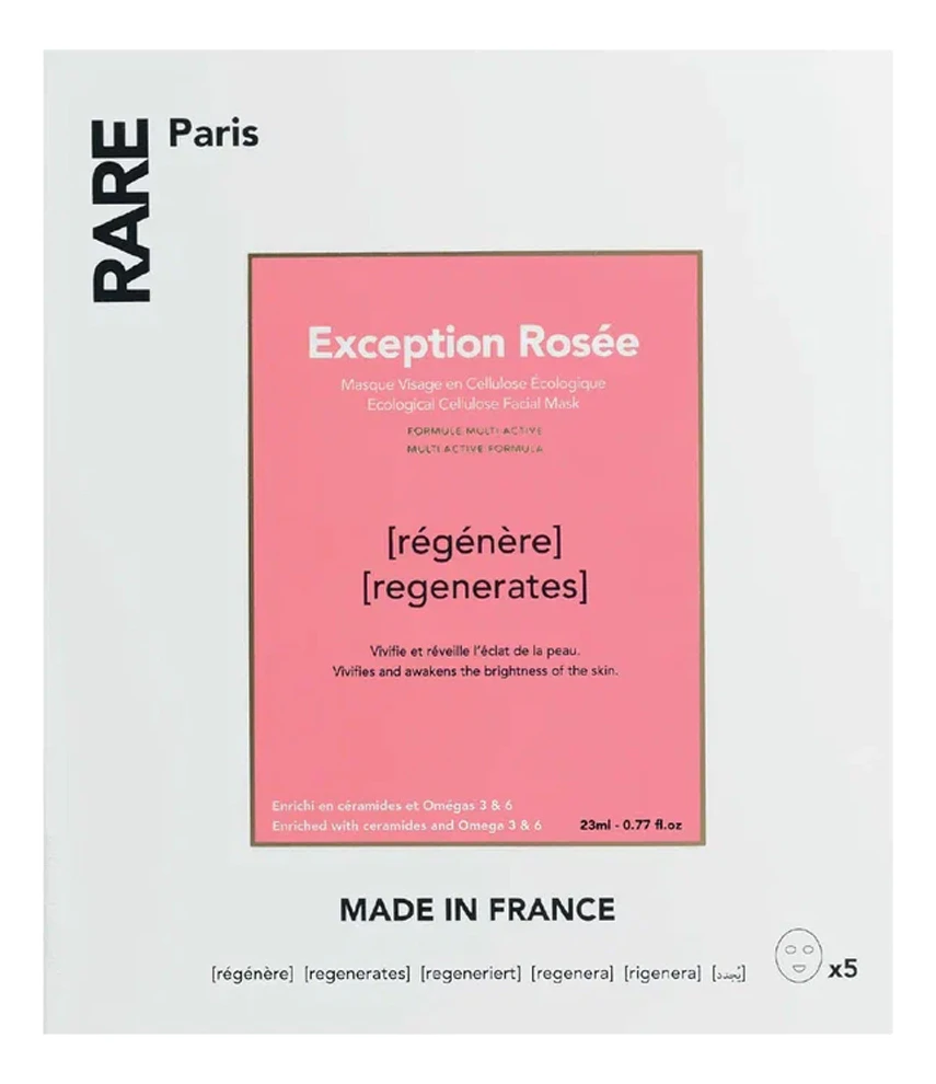 RARE Paris Восстанавливающая тканевая маска для лица Exception Rosee Regenerating Face Mask 23ml Маска 5шт