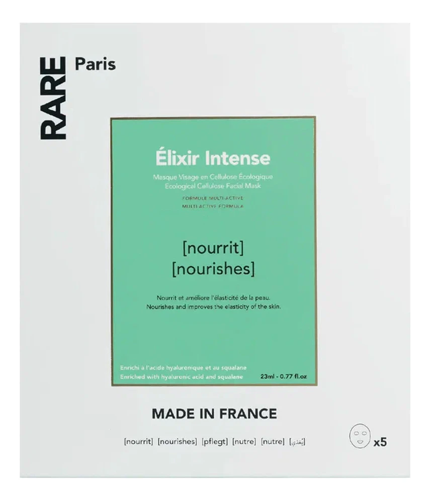 RARE Paris Питательная тканевая маска для лица Elixir Intense Nourishing Face Mask 23ml Маска 5шт